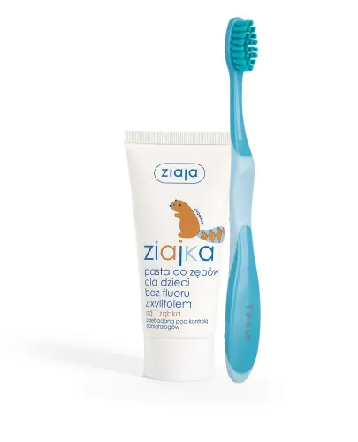 ZIAJA ZIAJKA PASTA DO ZĘBÓW Z XYLITOLEM DLA DZIECI + SZCZOTECZKA FEELO TURKUS