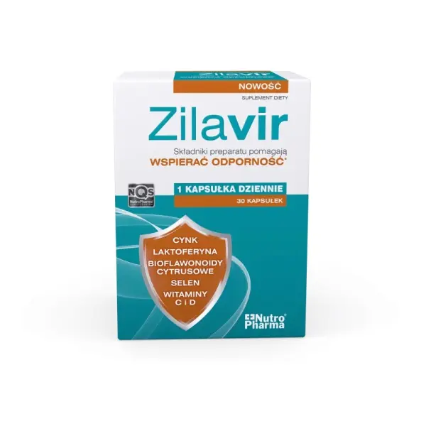 ZILAVIR 30 kapsułek zestaw witamin i minerałów na przeziębienie osłabienie
